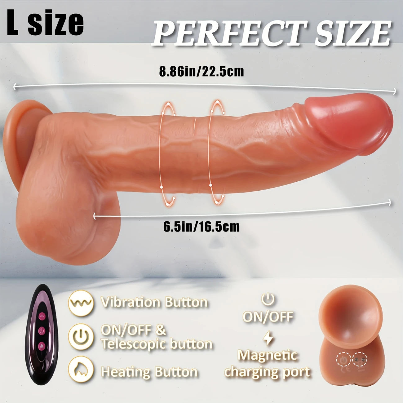 DeepRush X – Heated RealFeel Thrust Vibe with Suction Power 🍑🔥🎮
