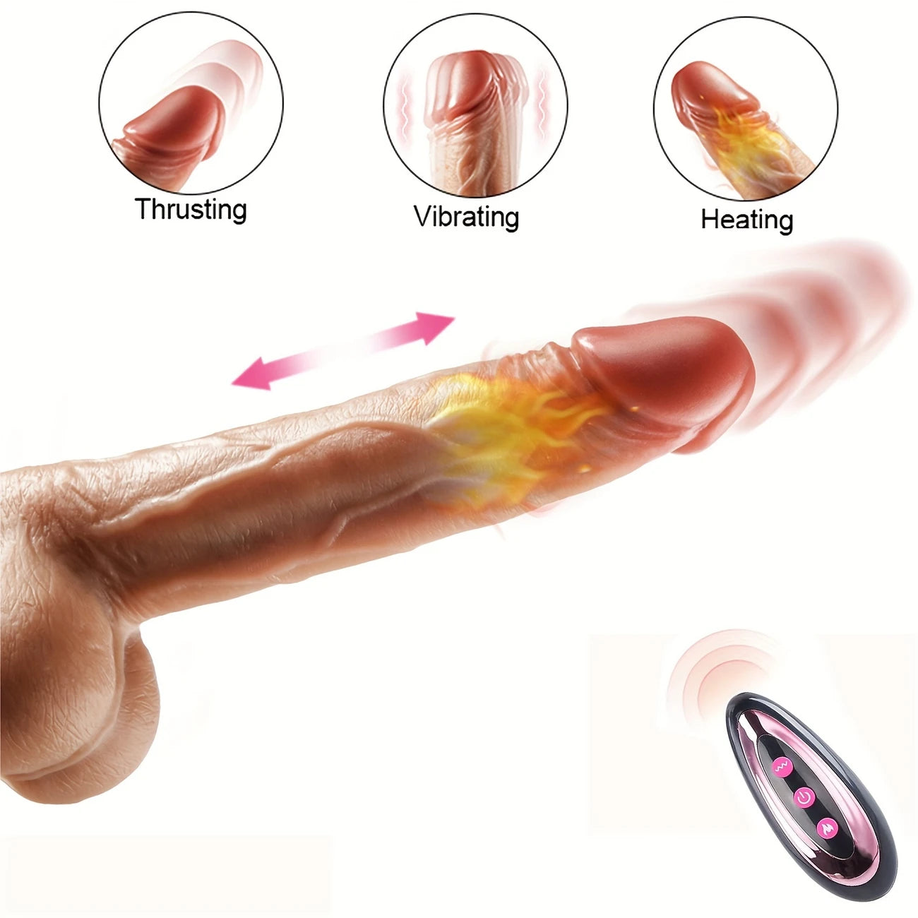 MagnaMoan X โ Ultra-Real Thrust Vibe with Deep Pulse & Suction Base ๐๐๐ฅ