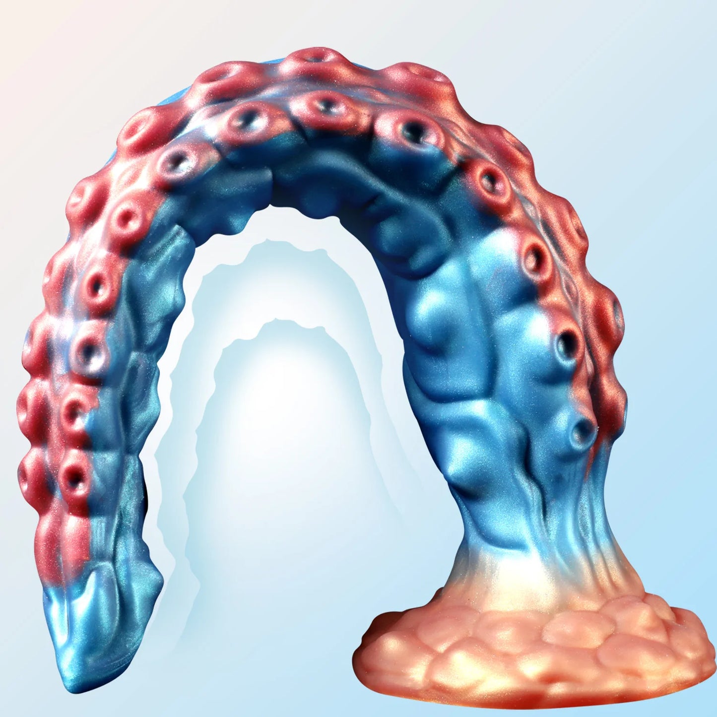 OctoLust X – Deep Tentacle Dildo with Suction Power & Sucker Texture 🐙💙🌊
