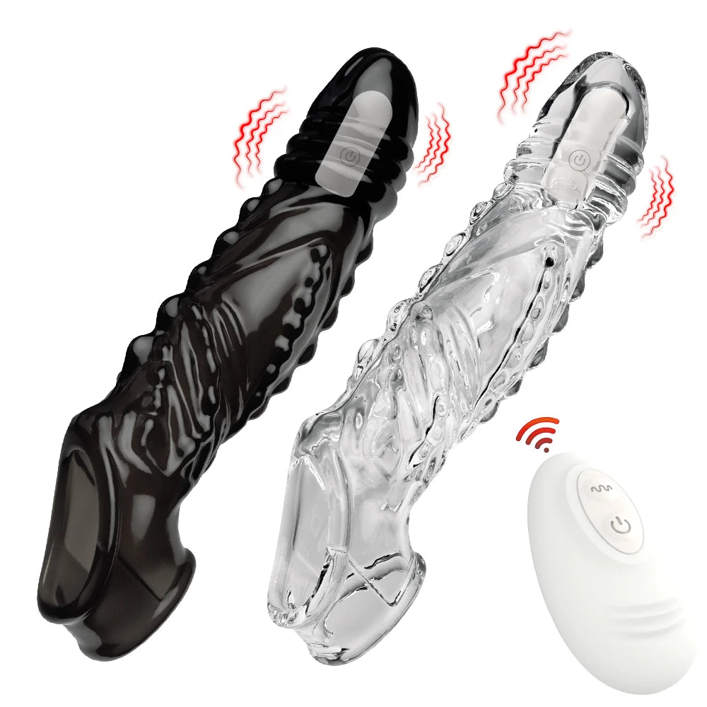 Deep Surge β Remote-Controlled Ribbed Vibrating Sleeve β‘π