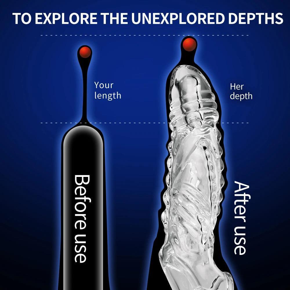 Deep Surge β Remote-Controlled Ribbed Vibrating Sleeve β‘π