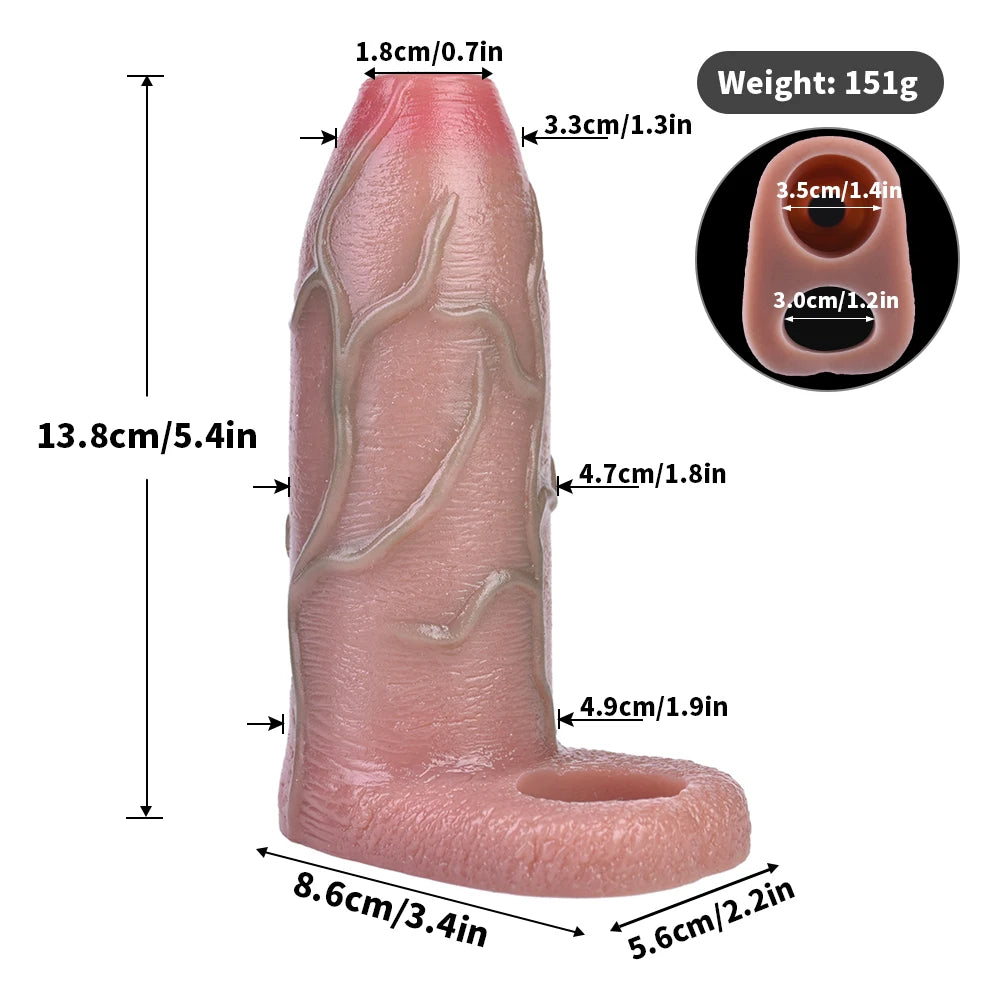 MegaGrip – Thick Boost Vein Sleeve with Ball Harness