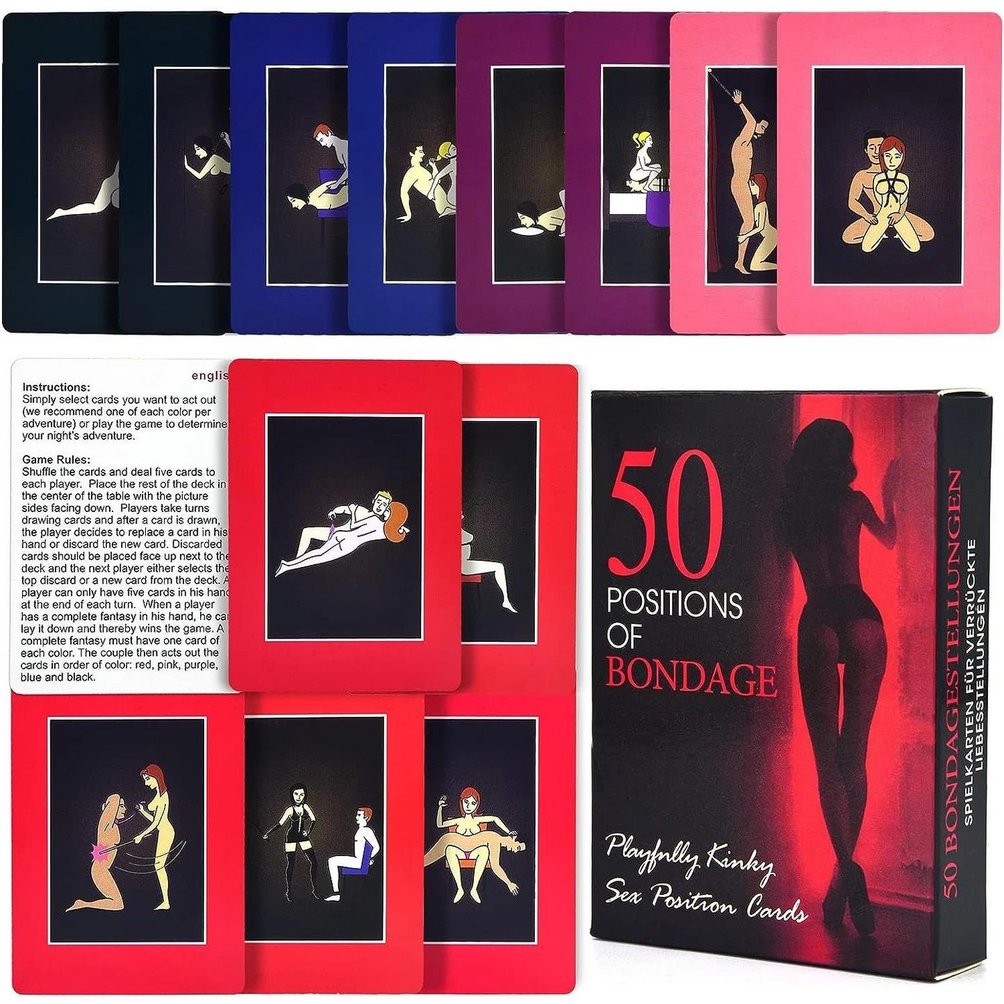 KinkPlay: 50 Bondage & Position Cards ππ²π’
