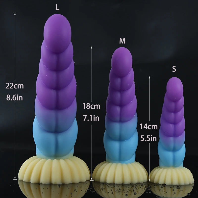 GlowPlug X β Gradient Silicone Dildo with Suction Grip & Waterproof Power πππ