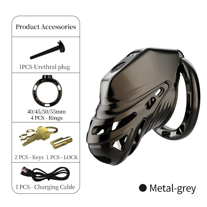 VoltCage Electro Lock – App-Controlled Chastity Cage 🔒⚡