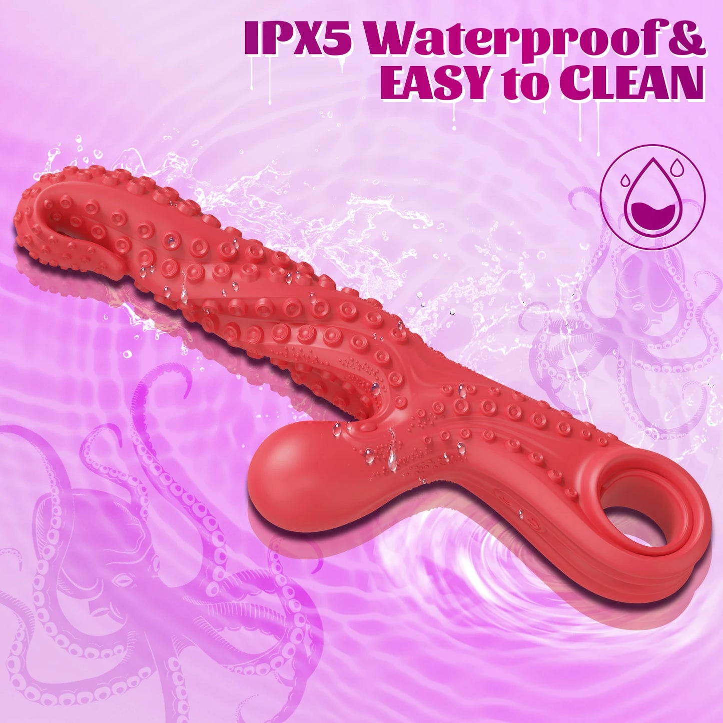 Tentacle Vibe Wand – Deep Vibration Massager 💜✨🌪️