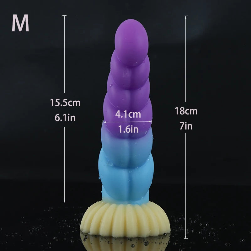 GlowPlug X β Gradient Silicone Dildo with Suction Grip & Waterproof Power πππ