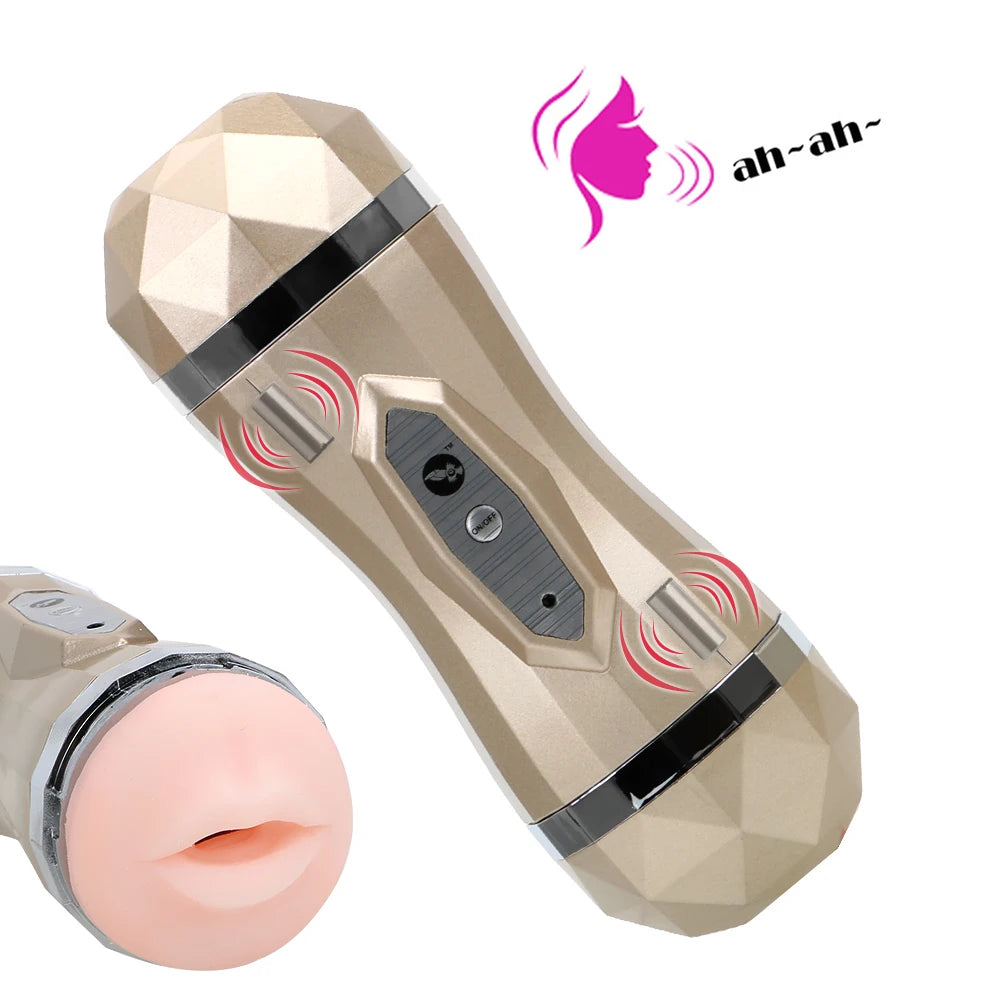 GoldRush MoanMaster – Intelligent Vibration & Voice Masturbator🔥🎧