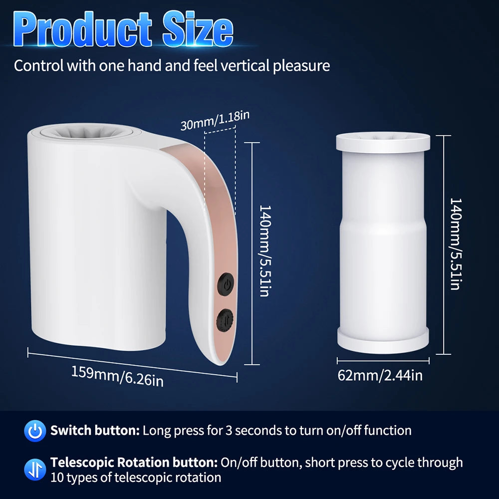 AutoGrip Twist – Rotating Telescopic Pleasure Cup 💦🔁