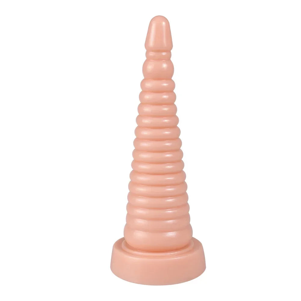 Ascend Spiral – XXL Ribbed Dildo 🖤🌪️