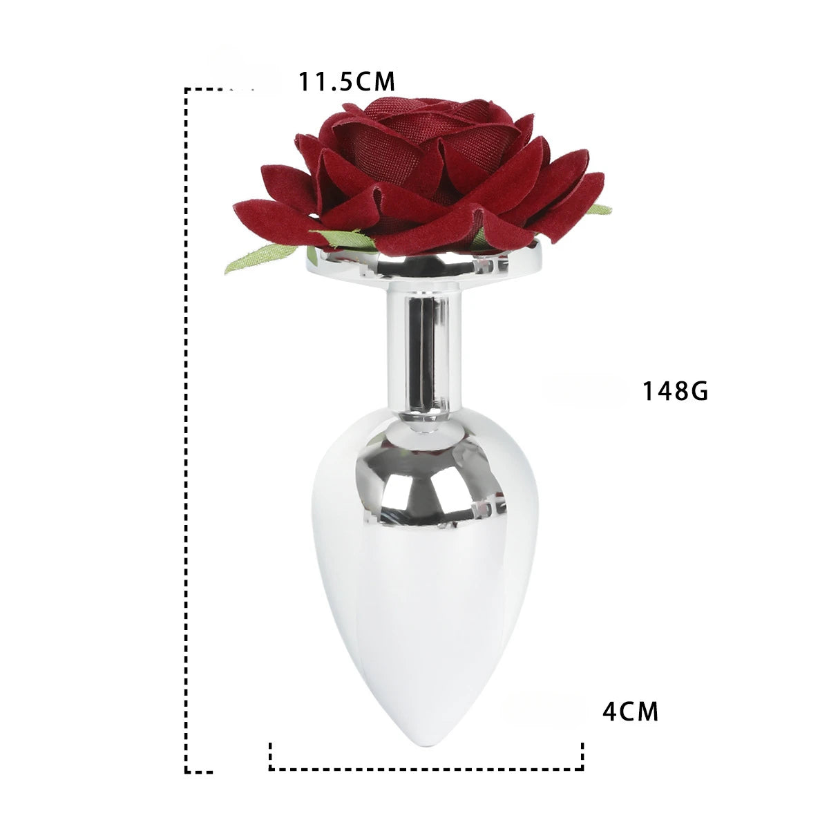 Rosé Bloom – Romantic Stainless Steel Anal Plug 🌹✨🍑