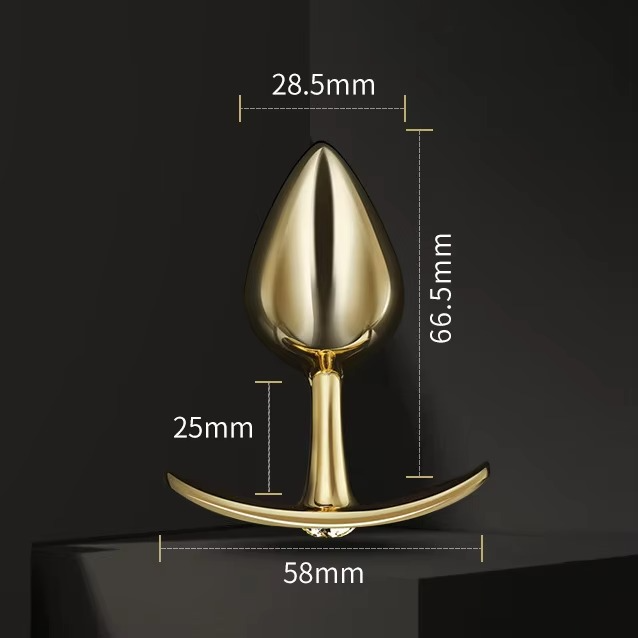 GoldRush – Luxe Crystal Steel Anal Plug ✨🍑💎