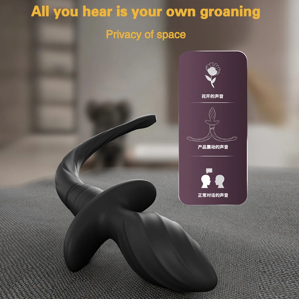 WagTail Twist Plug – Rotating Anal Vibrator with Playful Dog Tail 🐾🔄