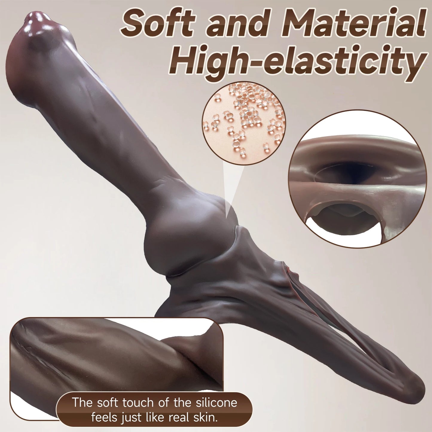 DeepStretch Supreme Cock Sleeve with Testicle Harness 🍫🔥