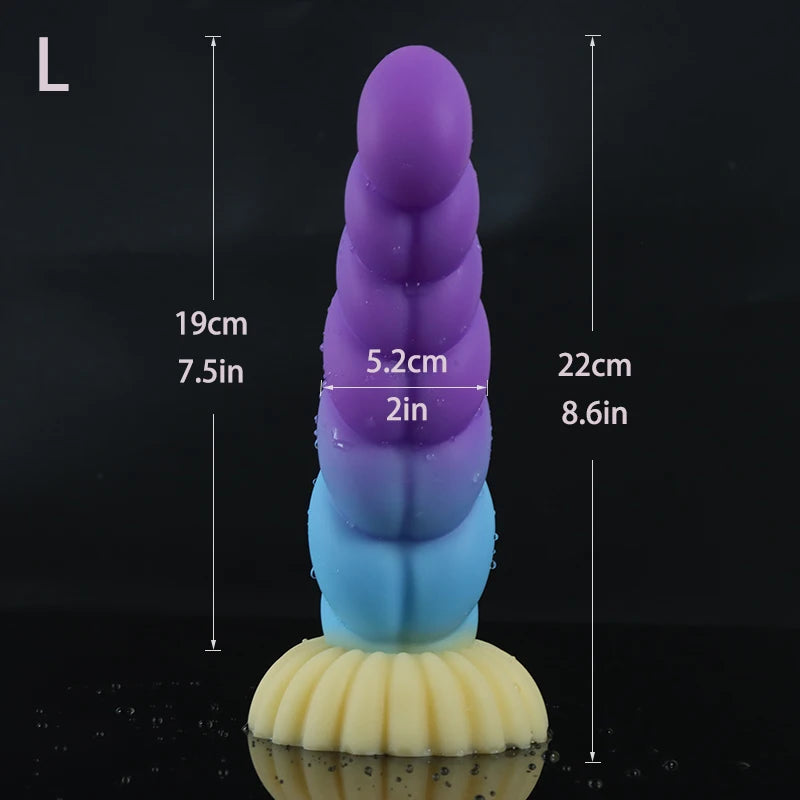 GlowPlug X β Gradient Silicone Dildo with Suction Grip & Waterproof Power πππ