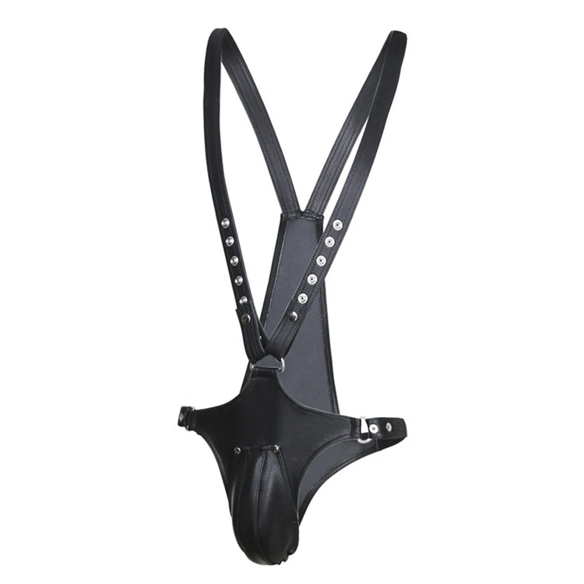 Gladiator Grip β Leather Pouch Harness Bodysuit π€βοΈ