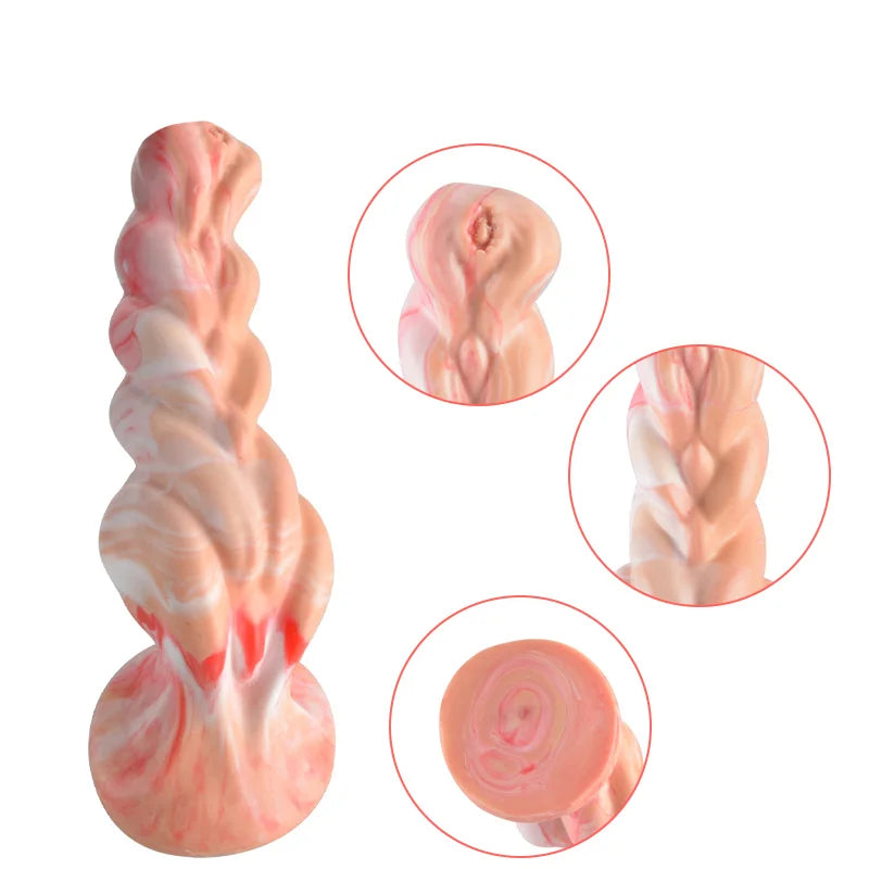 TwistBeast X – Monster Spiral Dildo with Suction Base & Stretch Challenge 🐍💦🔗