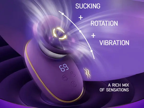 VibeLust Duo – Nipple Sucker & Pulsing Dildo Set 💚👅💥