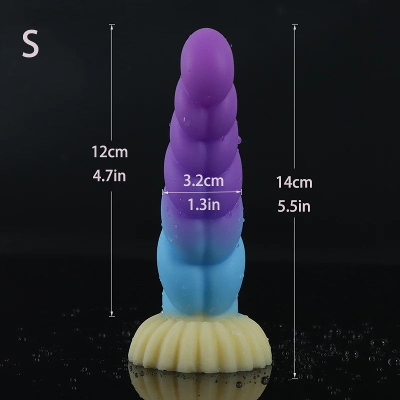 GlowPlug X β Gradient Silicone Dildo with Suction Grip & Waterproof Power πππ