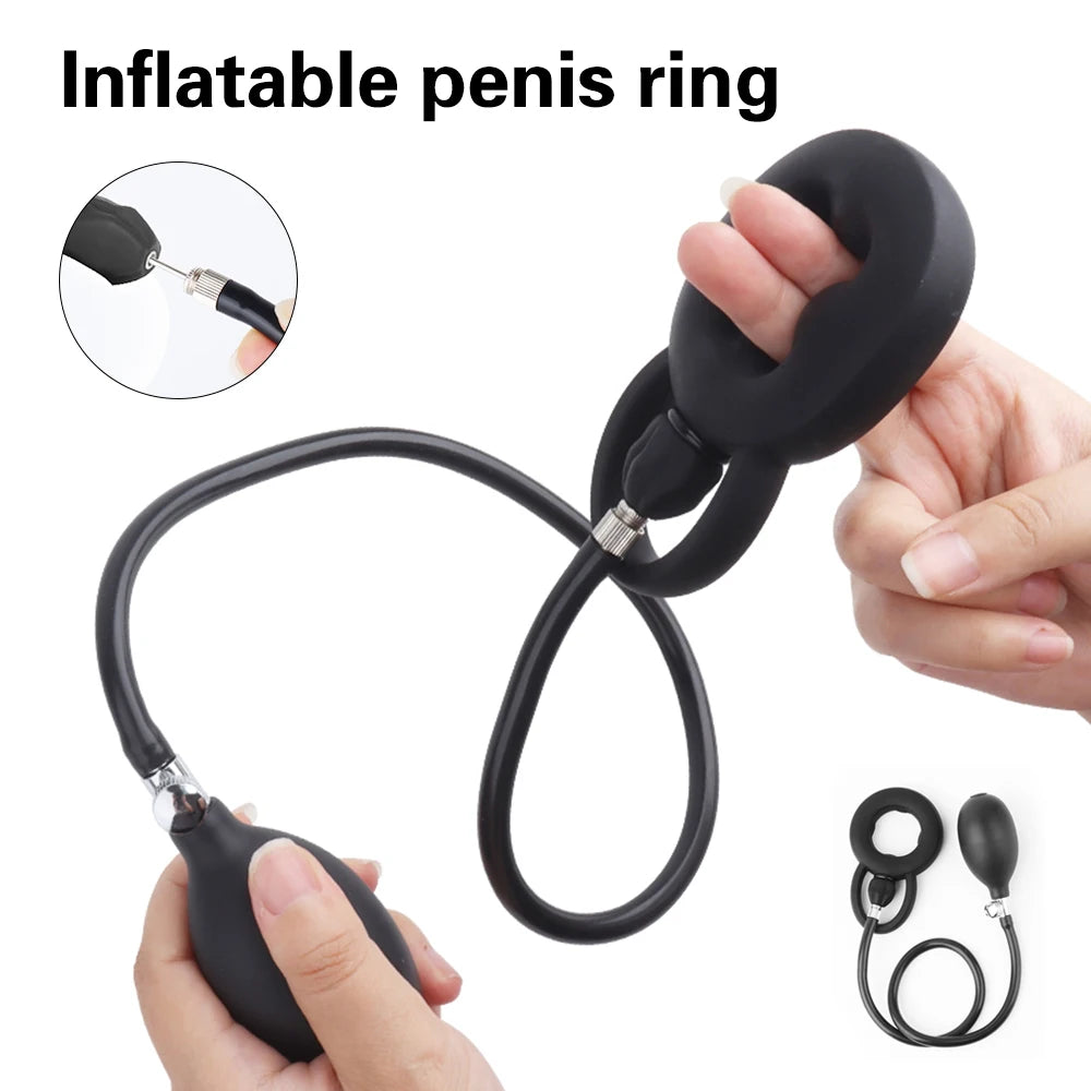 PressureGrip Inflatable Cock Ring 💥🖤
