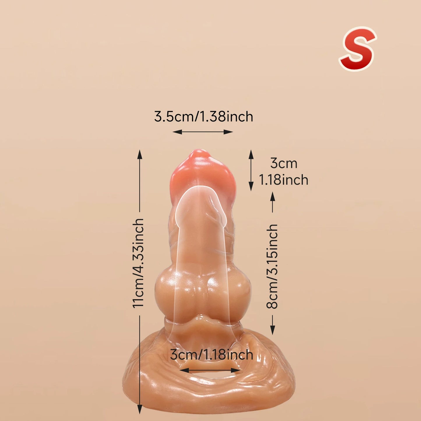 DeepStretch Supreme Cock Sleeve with Testicle Harness 🍫🔥