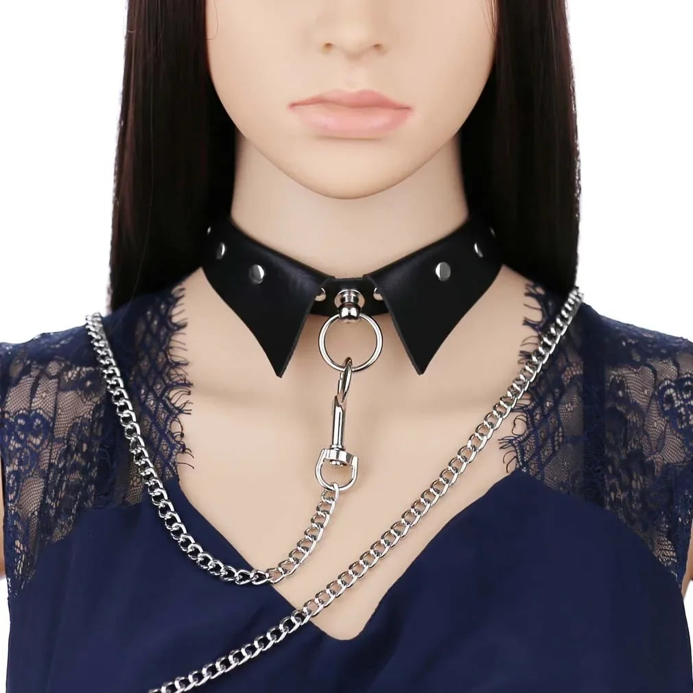 ObeyMe Leather Collar & Leash Set ππ€