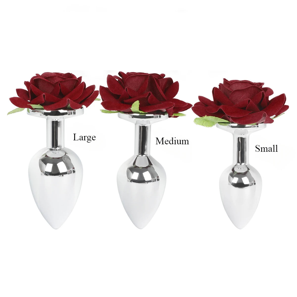 Rosé Bloom – Romantic Stainless Steel Anal Plug 🌹✨🍑