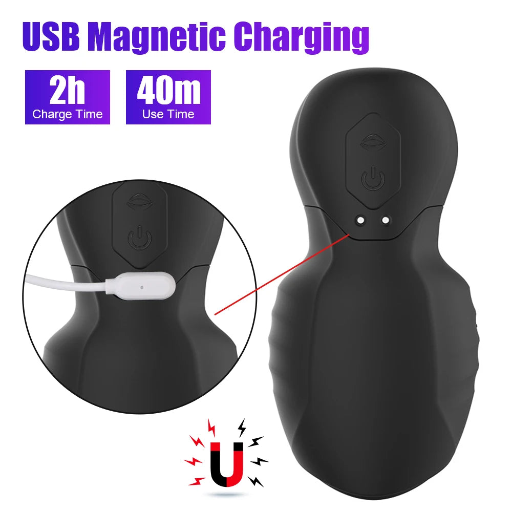 SuckPulse X – 7-Mode Glans Suction Trainer with Vibration & Oral Feel 💋⚡