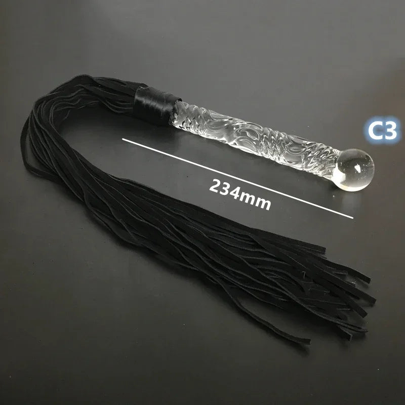 Velvet Punisher β Dual-Play Glass Flogger