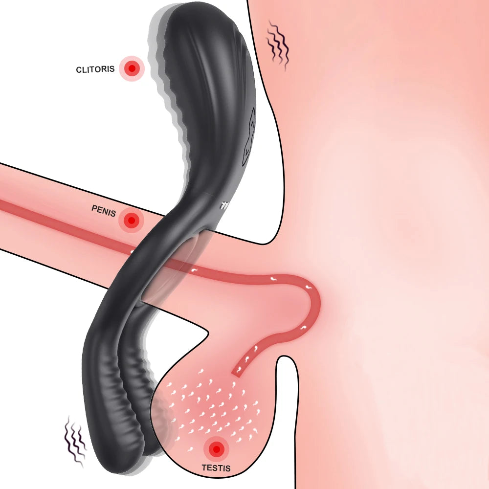 Dual Vibrating Clit & Cock Ring – 12-Mode Pleasure Enhancer⚡🔥