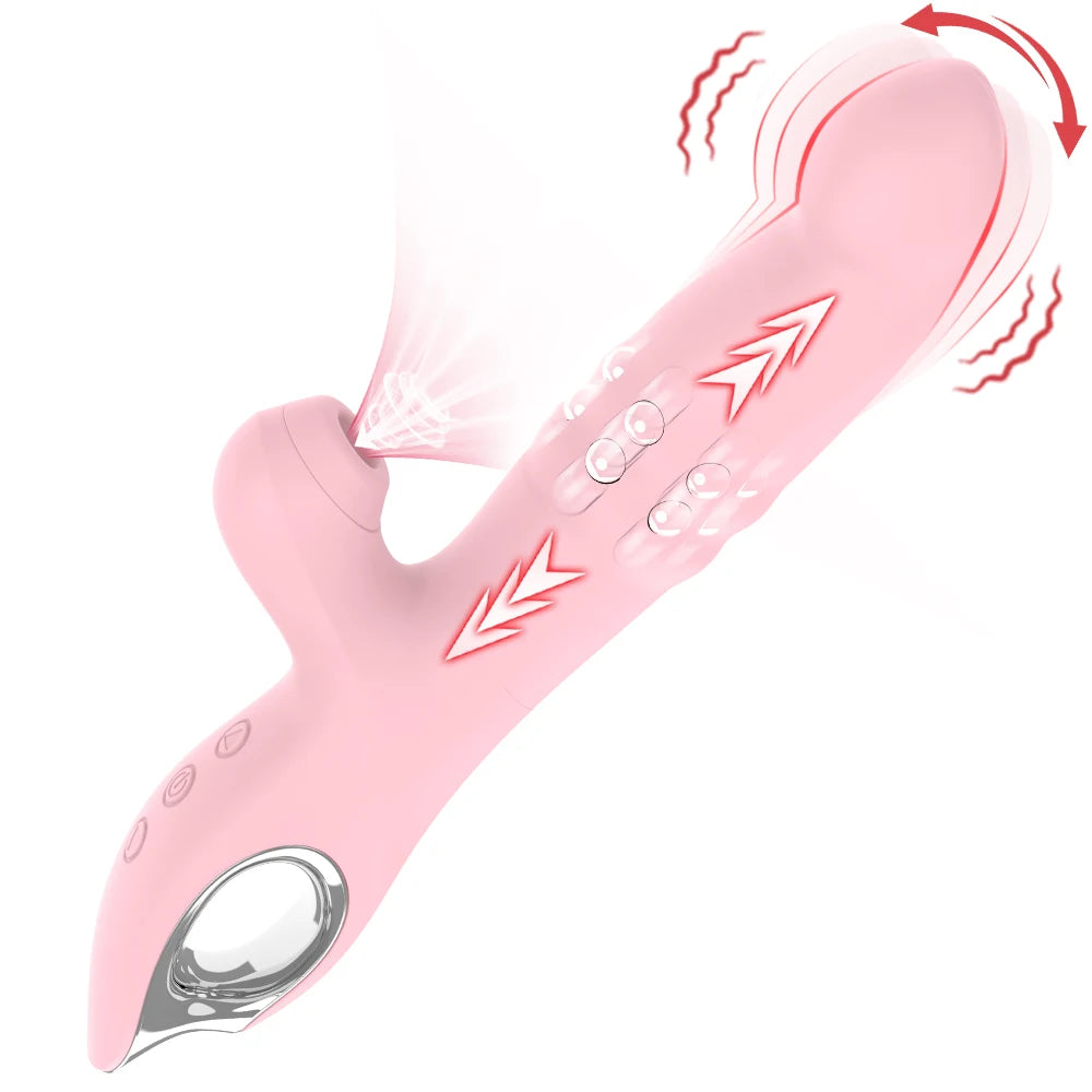 SuctionWave Beaded Thrusting Vibrator💦💓