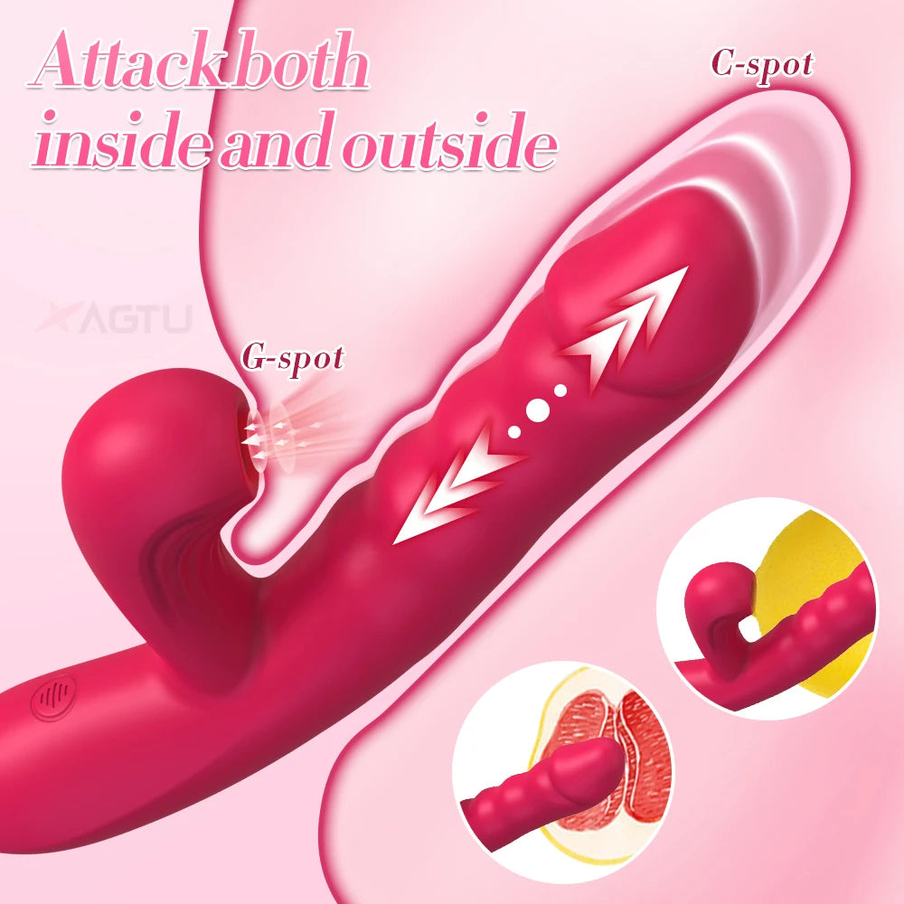 Twist & Tease β Dual Action Rotating Clit Sucker + G-Spot Vibrator ππ₯
