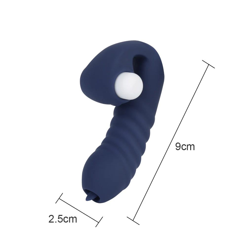 Vibrakiss – Finger Control Clit Flicker with Ribbed Anal Tip 💋🔥