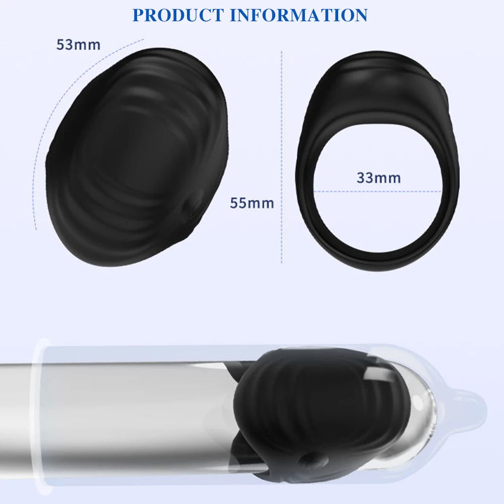 VibeGrip X β Remote-Controlled Cock Ring with Glans Stimulation & Vibrating Core π₯π±