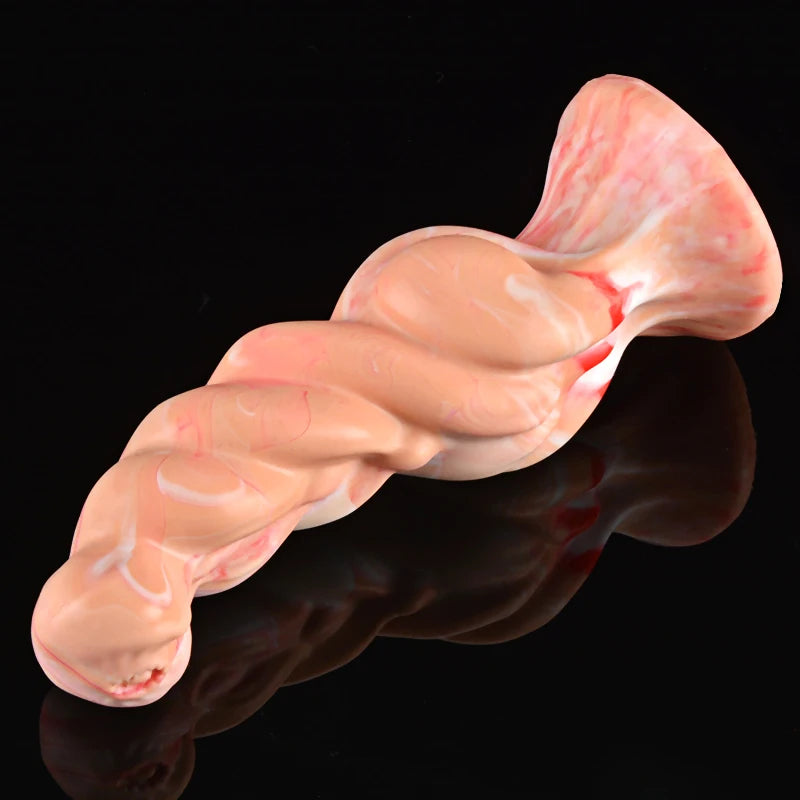 TwistBeast X – Monster Spiral Dildo with Suction Base & Stretch Challenge 🐍💦🔗