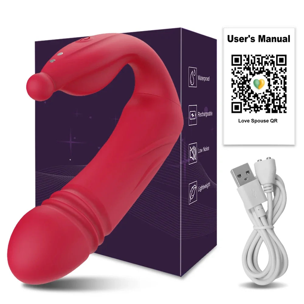 Dual Motor Thrusting G-Spot Vibrator with Remote & App Control 🔥