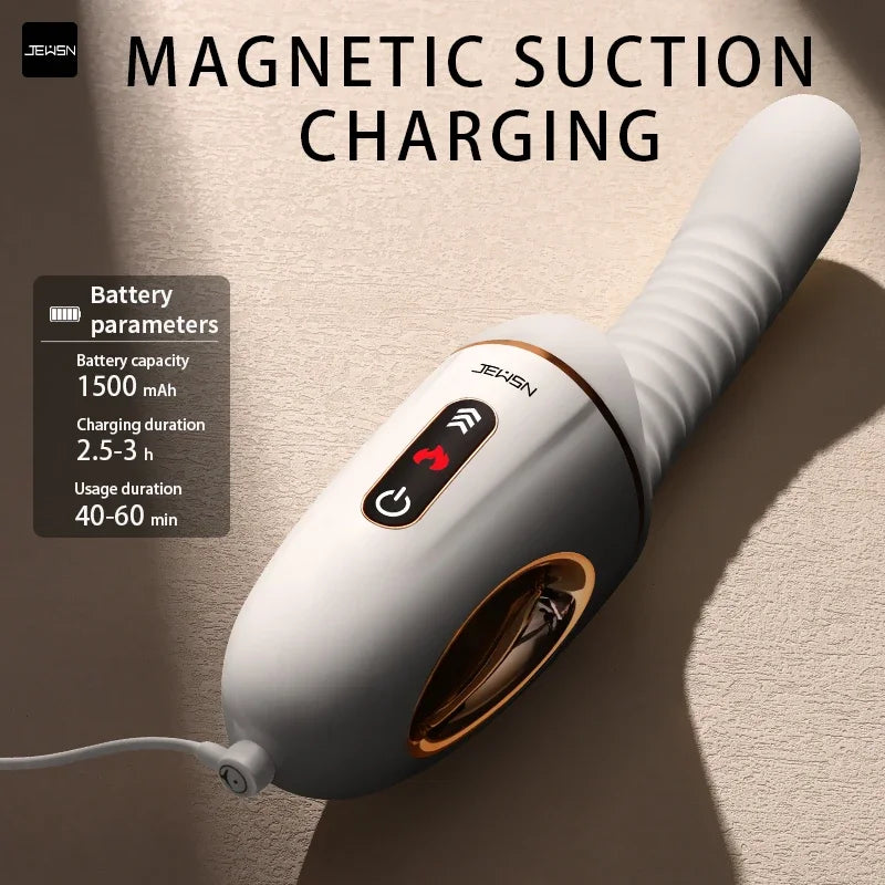 HeatThrust Pro – High-Speed Telescopic Dildo with Heating & Dual Vibration 🔥🔁🍑