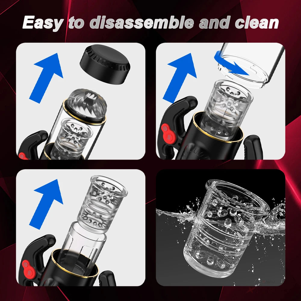 Dual-Handle PowerStroke 3-in-1 Masturbator 🔥🎧