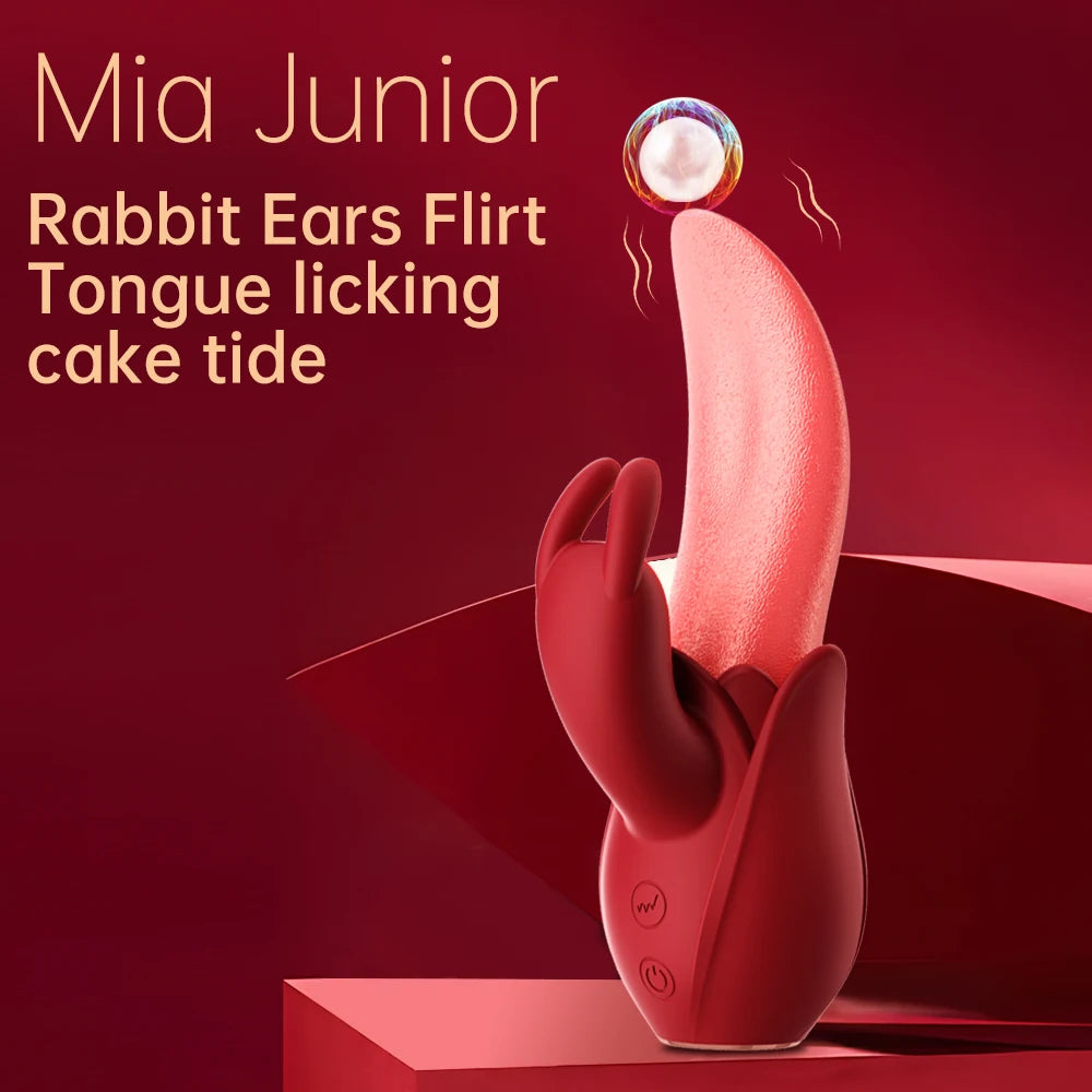 Mia Junior – Rabbit Ears & Tongue Licking Vibrator 💋