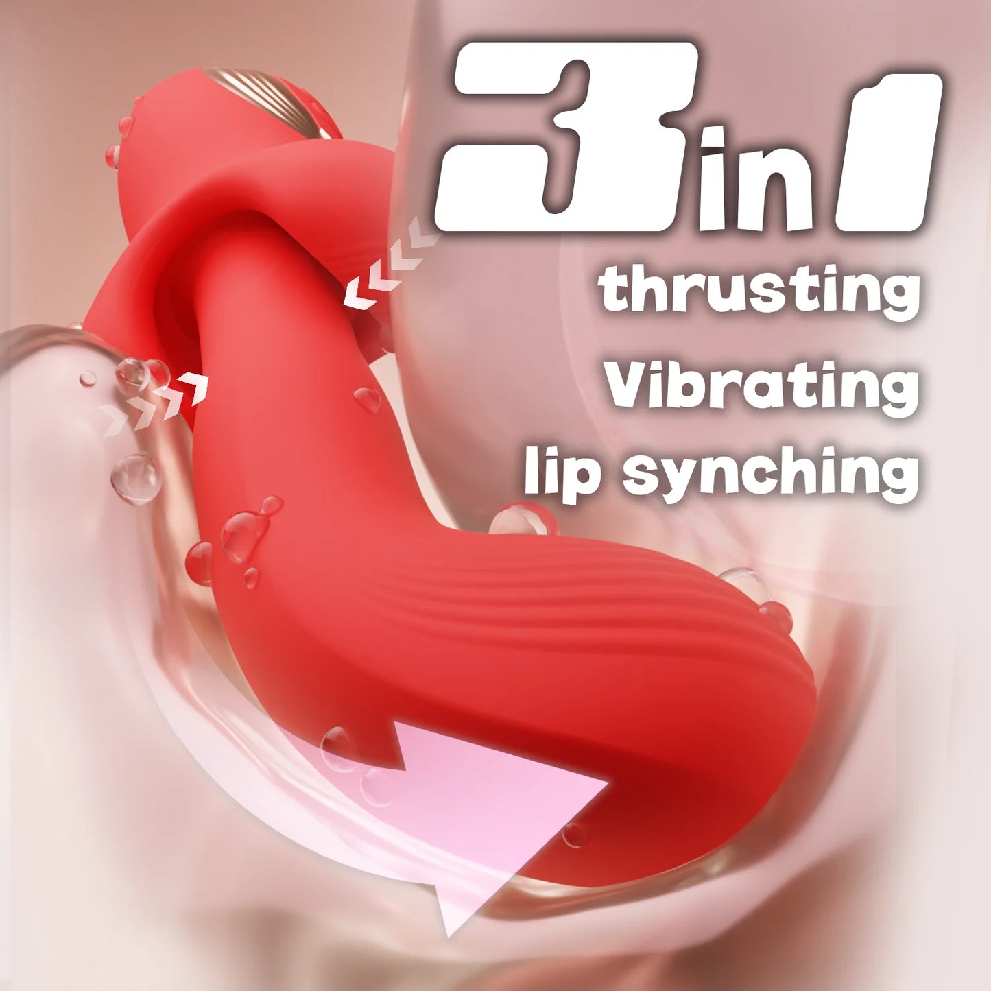 3-in-1 Thrusting & Lip-Sync Rabbit Vibrator 💦🔥