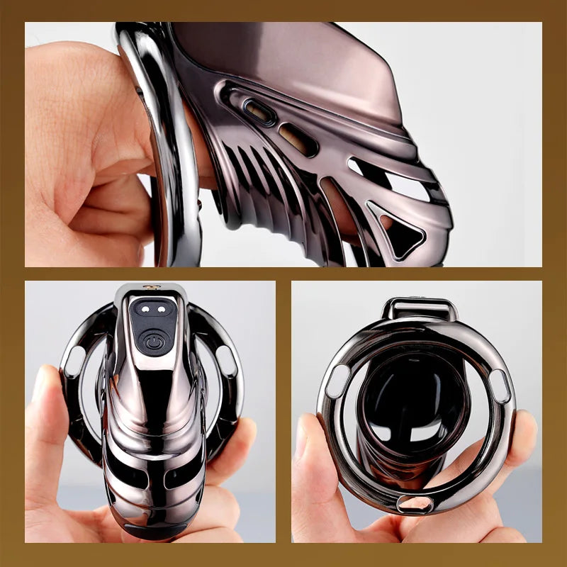 VoltCage Electro Lock – App-Controlled Chastity Cage 🔒⚡