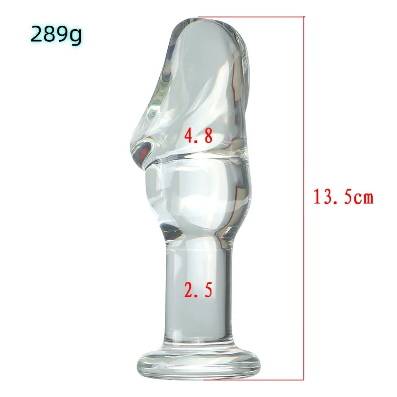 Crystal Thruster β Glass Dildo Plug with Bold Curves ππ―π₯