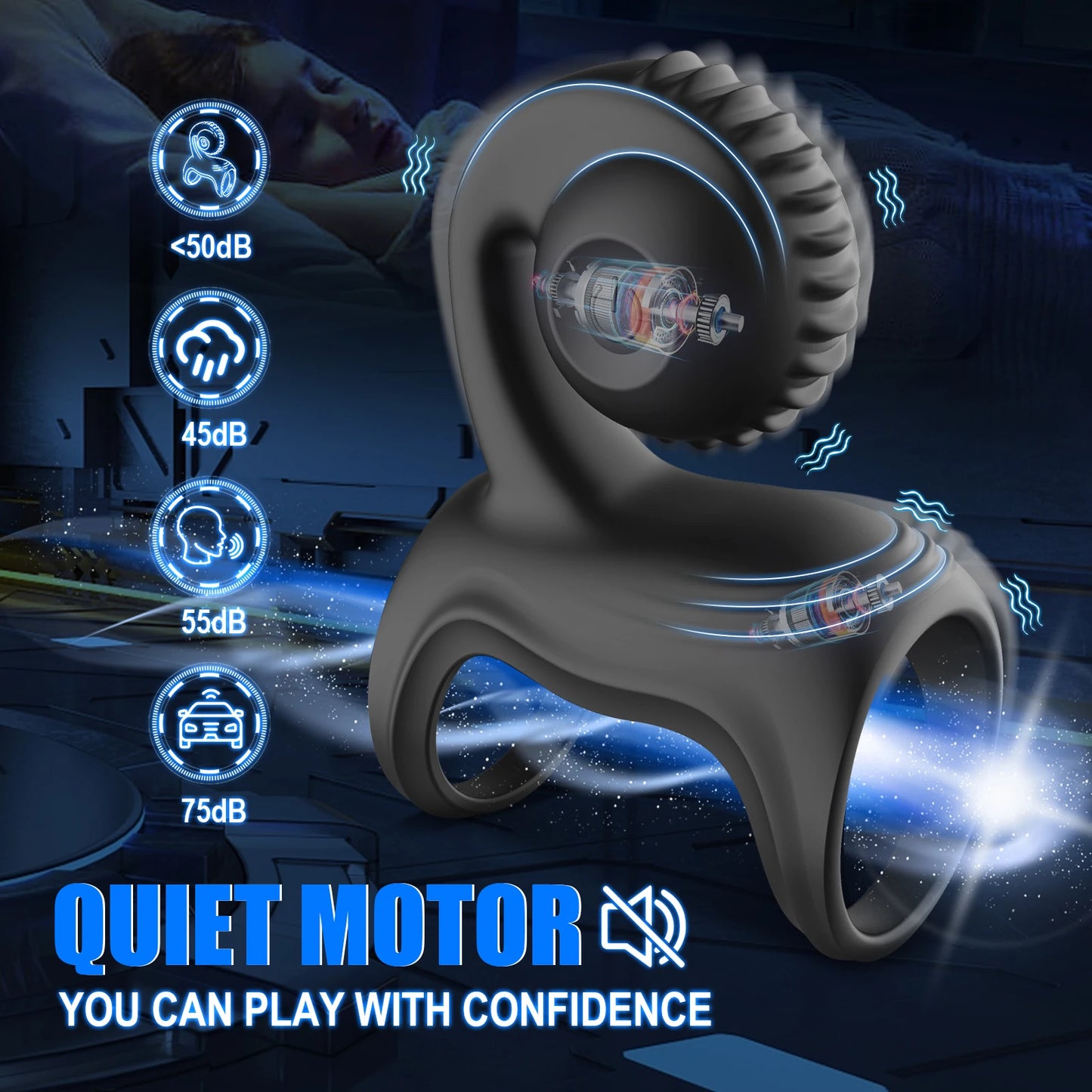 TurboGrip 2-in-1 Vibrating Cock Ring 🔥