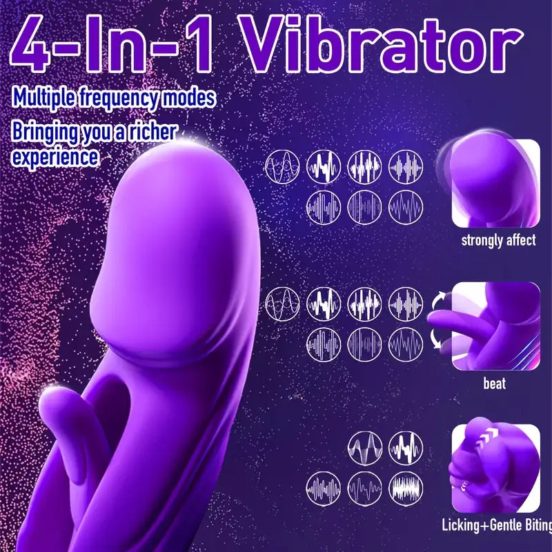 ThrustFever 3-in-1 Tongue-Thrusting Vibrator 😈💜