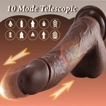 ThrustKing X – 4-in-1 Rotating Heatstroke Dildo with Remote Power Drive 🔥🍫💥