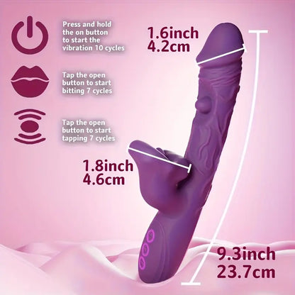 DualLips Flicker Tongue & Girth Grip Vibrator 💦🔥