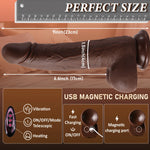 ThrustKing X – 4-in-1 Rotating Heatstroke Dildo with Remote Power Drive 🔥🍫💥