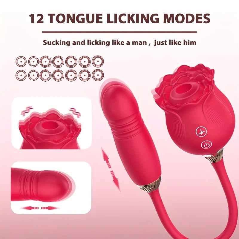 BlushBloom 2-in-1 Rose Vibrator 🌹💓💦