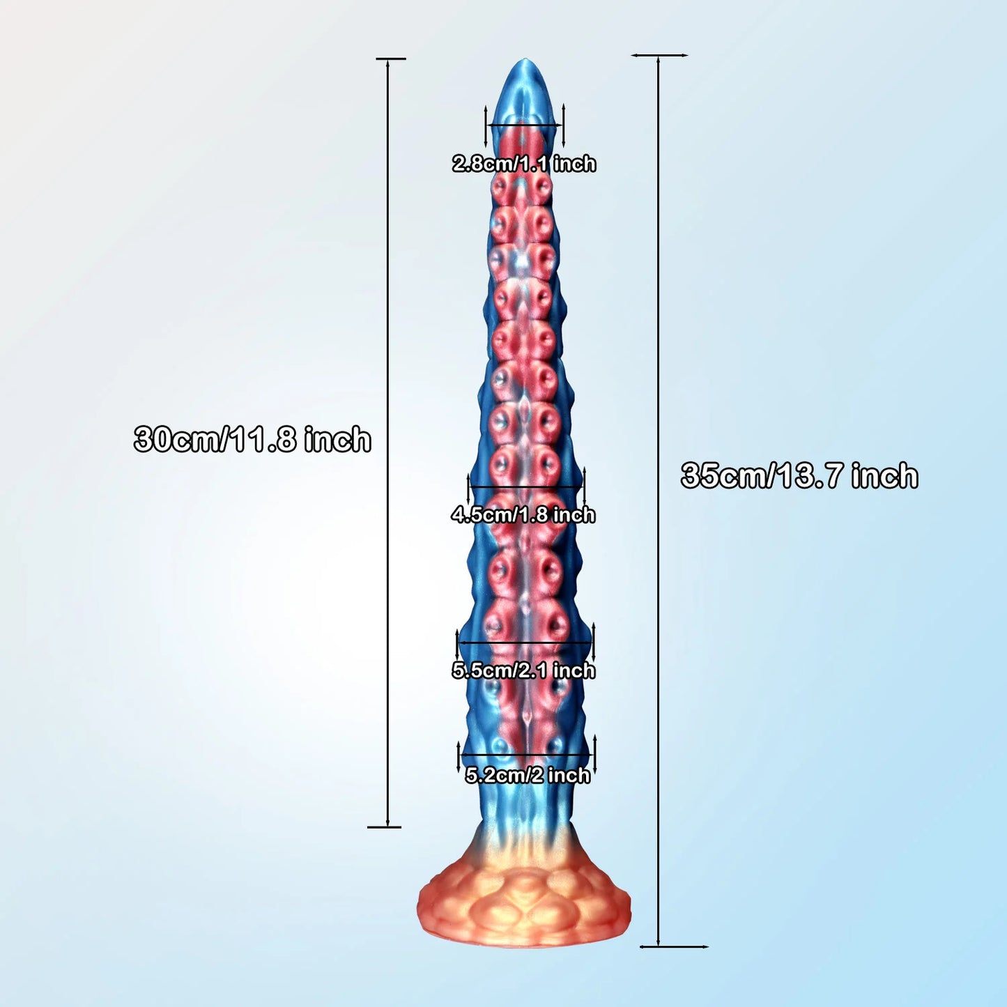 OctoLust X – Deep Tentacle Dildo with Suction Power & Sucker Texture 🐙💙🌊