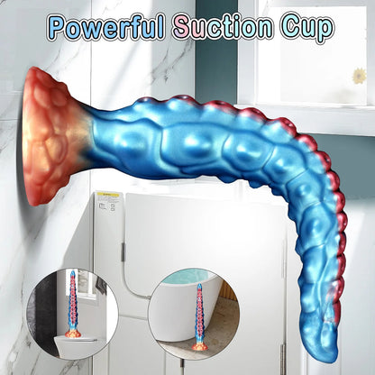 OctoLust X – Deep Tentacle Dildo with Suction Power & Sucker Texture 🐙💙🌊